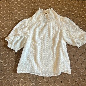 Sugarlips white ruffle top